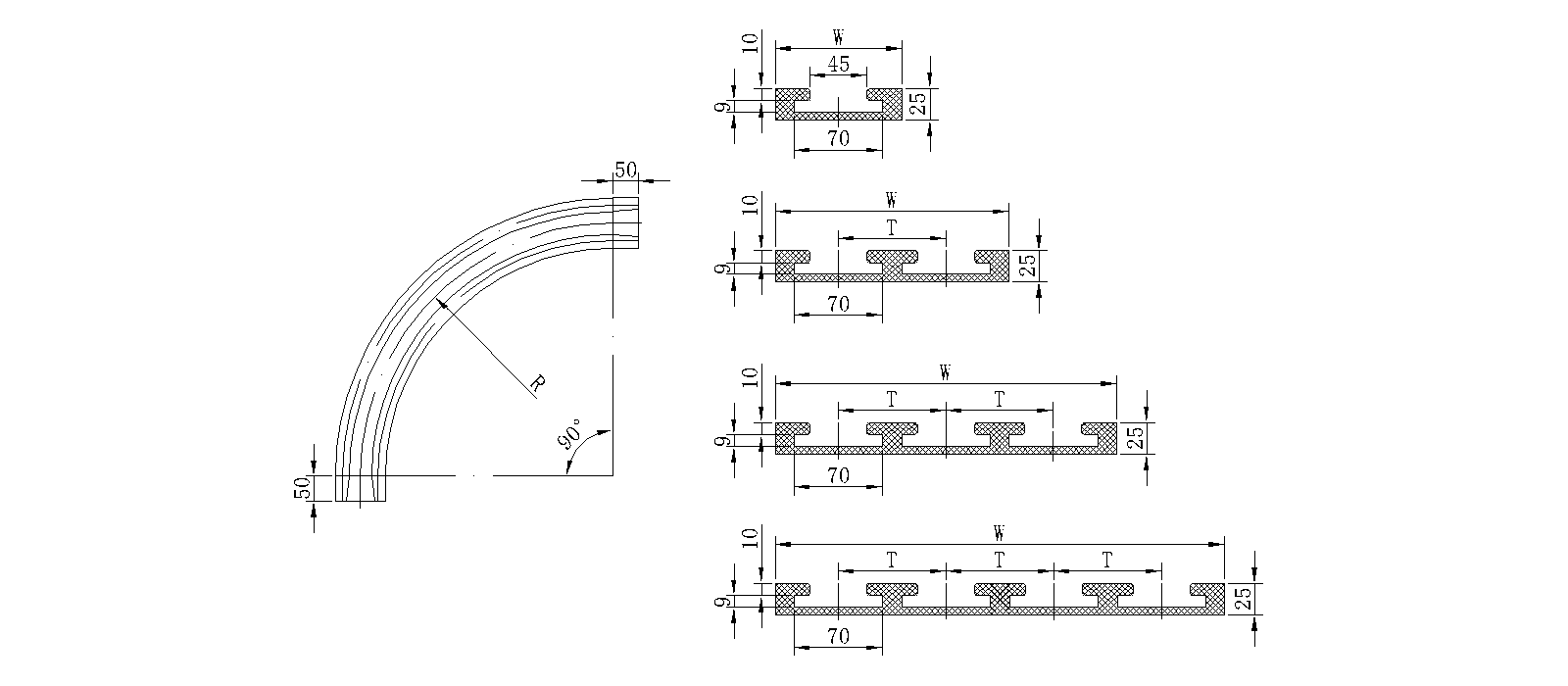 Corner Track for 880TAB/881TAB diagram