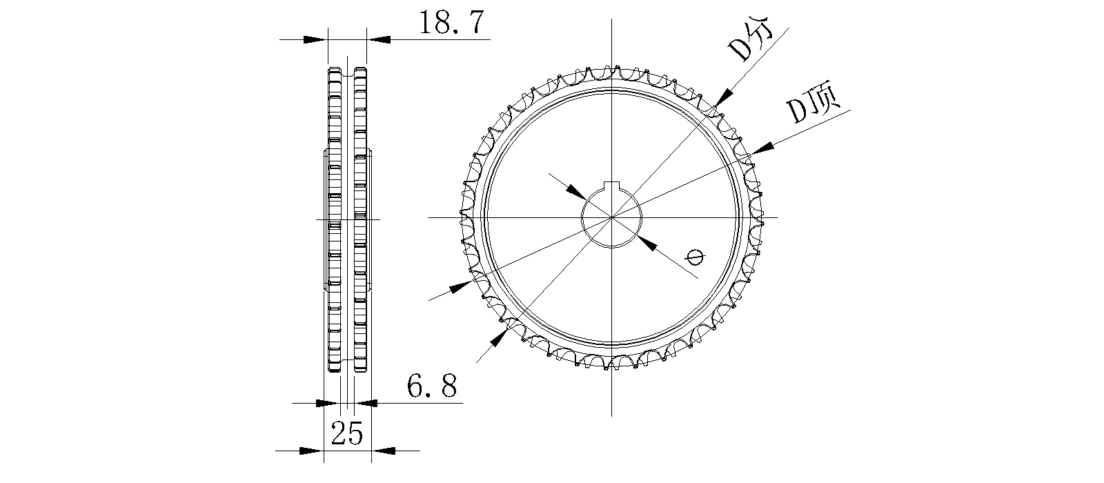 Y-1100 Series molded split drive sprocket
