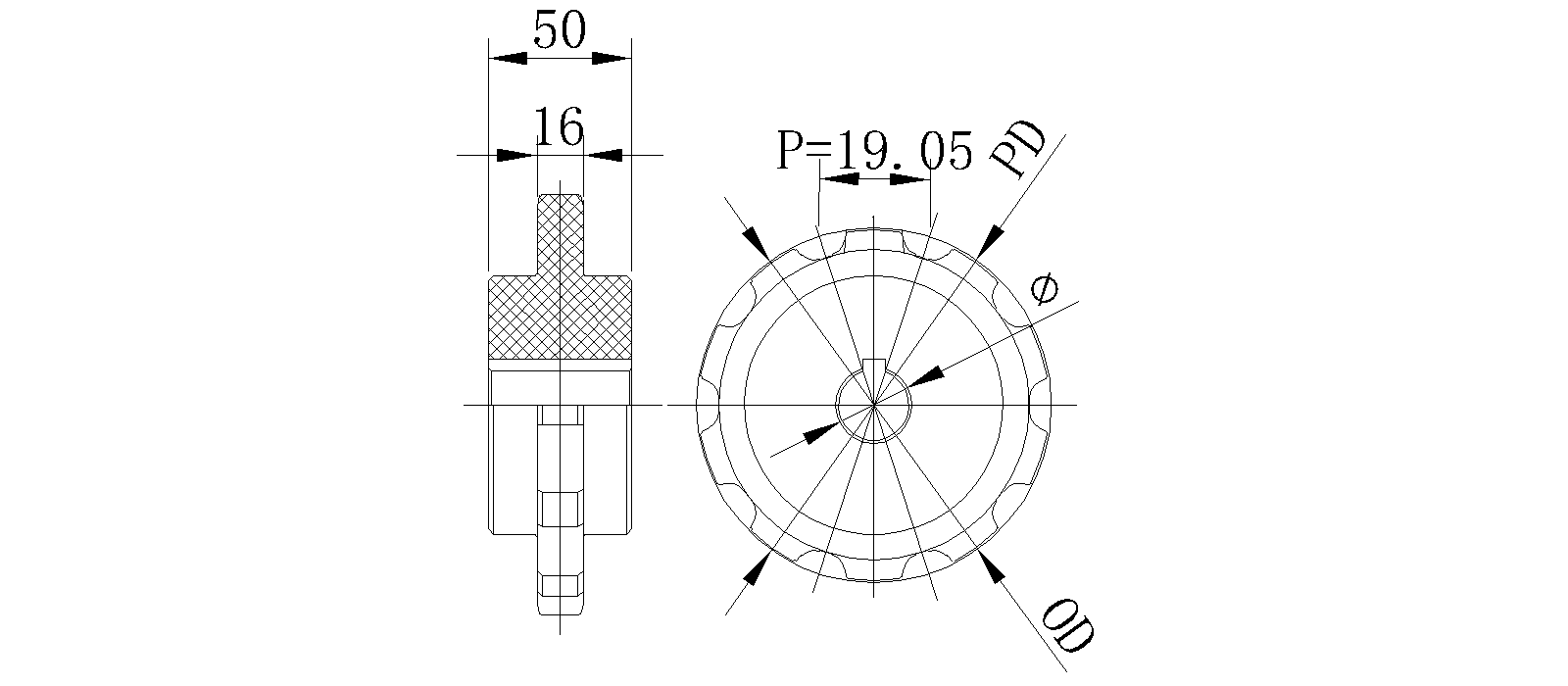 880 Series machined drive sprocket
