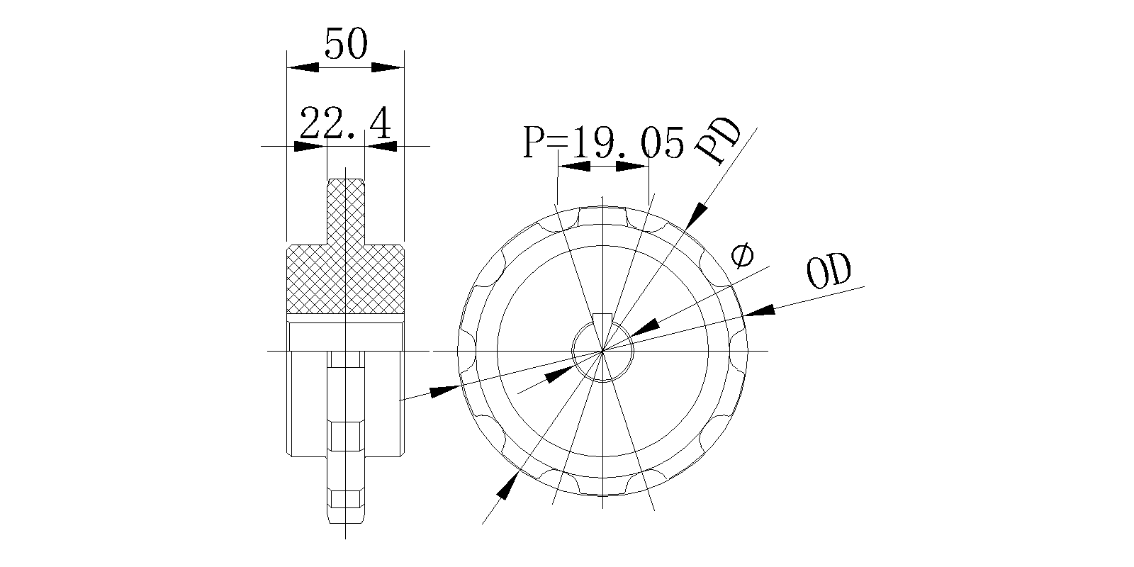 882 Series machined drive sprocket