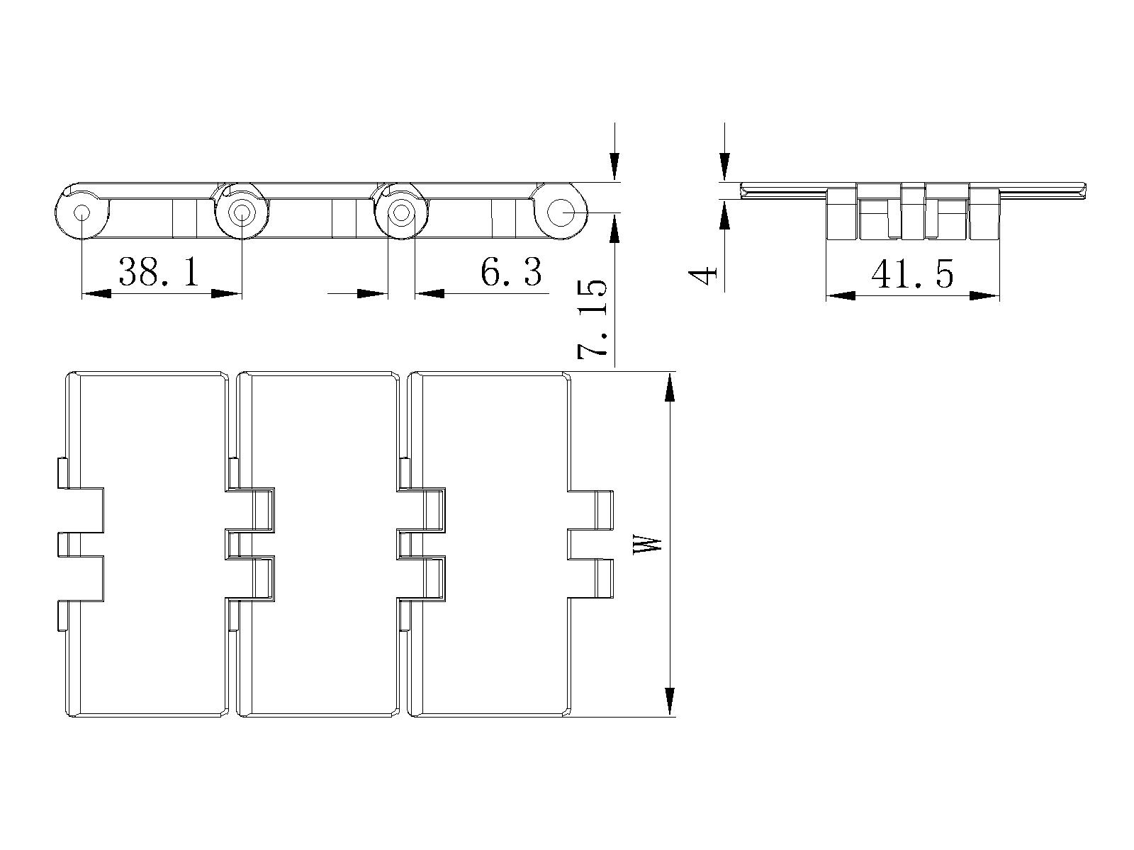 820 Flat-top Chain series diagram